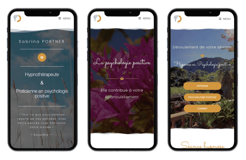 Visuel de la version mobile du site Sabrina Portner