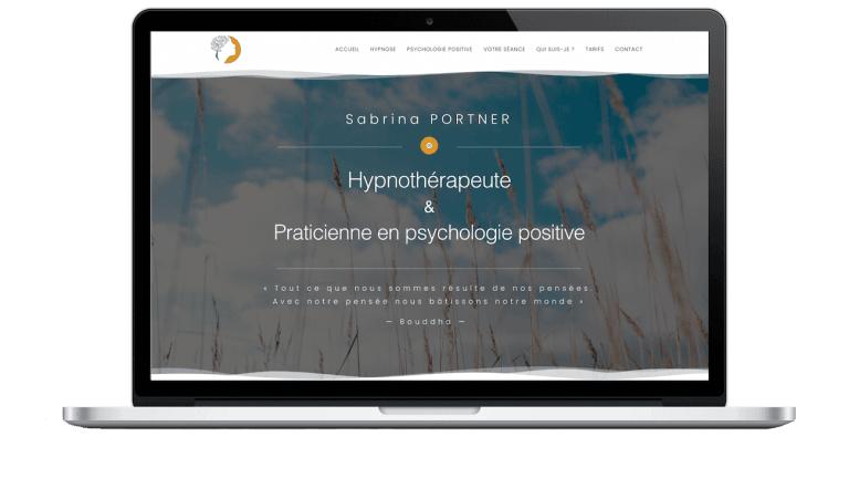 Présentation de la version desktop du site sabrina portner